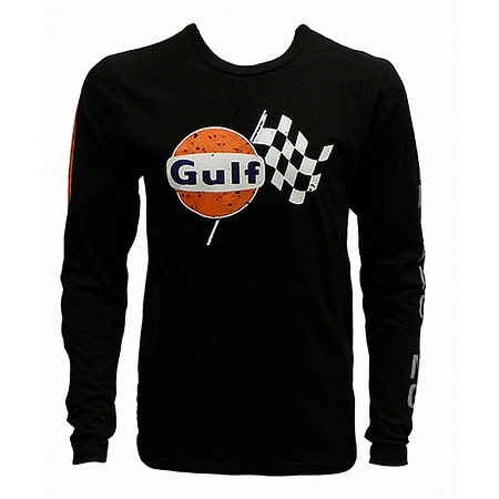 Gulf Racing Unisex Black Long Sleeve Shirt 'Team Gulf Racing'